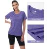 imageMAGCOMSEN Womens Cotton TShirts ShortSleeve Shirts CrewNeck Tops ClassicFit Breathable Casual Summer TeesViolet