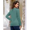 imageMAGCOMSEN Womens LongSleeve CrewNeck Cotton TShirt ClassicFit Shirt Soft Breathable Casual Tee Basic TopsZgray Green
