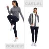 imageMAGCOMSEN Womens Quarter Zip Fleece Pullover Thermal Shirts with Zip Pocket Workout Running Tops Thumb HolesDark Grey