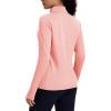 imageMAGCOMSEN Womens Quarter Zip Fleece Pullover Thermal Shirts with Zip Pocket Workout Running Tops Thumb HolesLightpink
