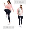 imageMAGCOMSEN Womens Quarter Zip Fleece Pullover Thermal Shirts with Zip Pocket Workout Running Tops Thumb HolesLightpink