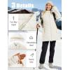 imageMAGCOMSEN Womens Long Winter Quilted Puffer Jackets Lightweight Warm Insulated Coat Waterproof Outwear Parkas with HoodBeige