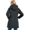 imageMAGCOMSEN Womens Long Winter Quilted Puffer Jackets Lightweight Warm Insulated Coat Waterproof Outwear Parkas with HoodDark Grey
