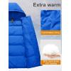 imageMAGCOMSEN Womens Winter Down Puffer Coats with Hood Long WaterResistant Padded Warm Jackets Fashion OuterwearBright Blue