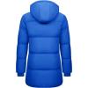 imageMAGCOMSEN Womens Winter Down Puffer Coats with Hood Long WaterResistant Padded Warm Jackets Fashion OuterwearBright Blue