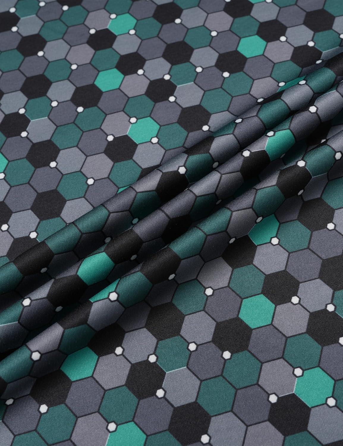 imageMAGCOMSEN Mens Golf Shirt Short Sleeve Dry Fit Moisture Wicking Golf Polos Casual Performance Print Collared Shirt MenDeep Green