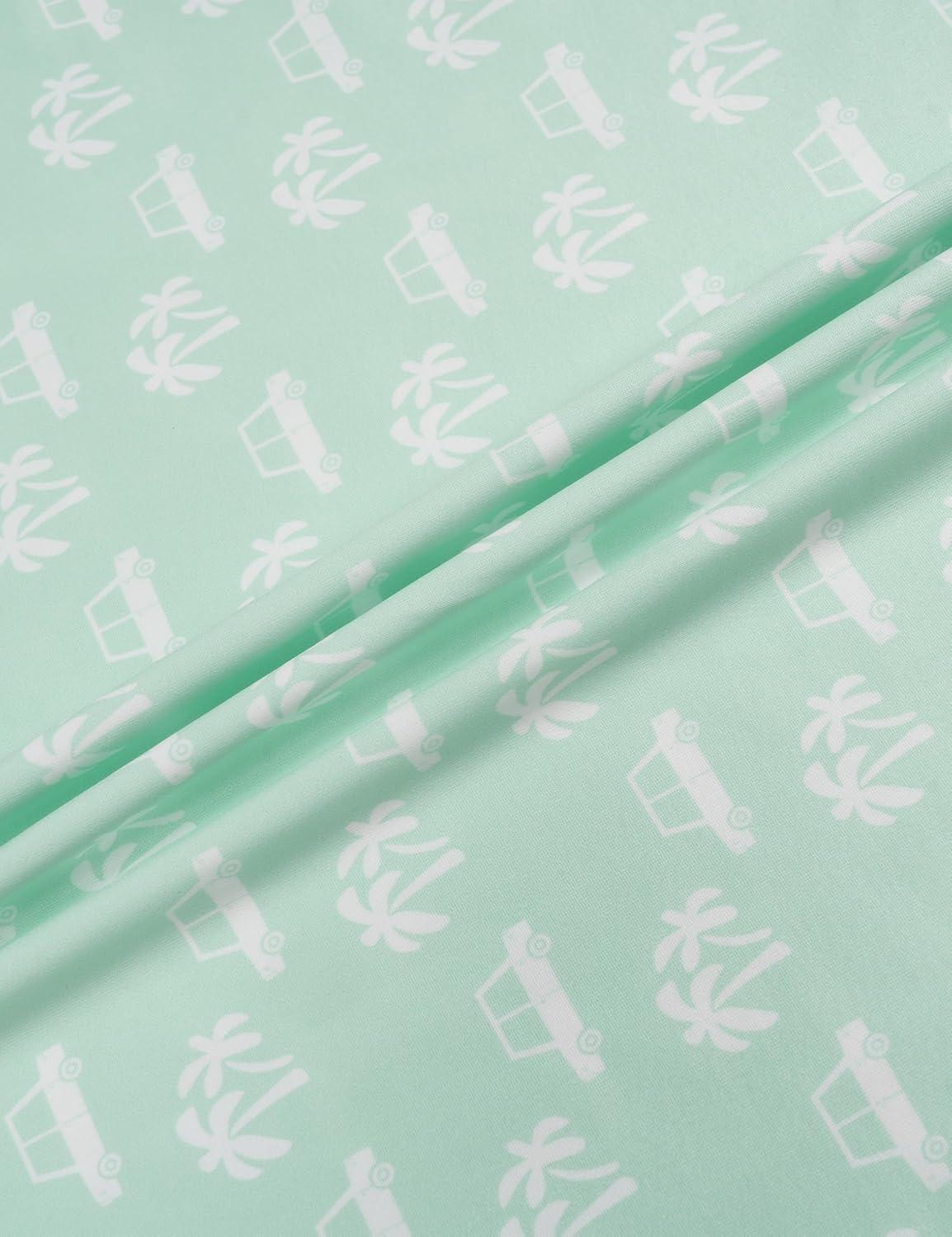 imageMAGCOMSEN Mens Golf Shirt Short Sleeve Dry Fit Moisture Wicking Golf Polos Casual Performance Print Collared Shirt MenLite Green