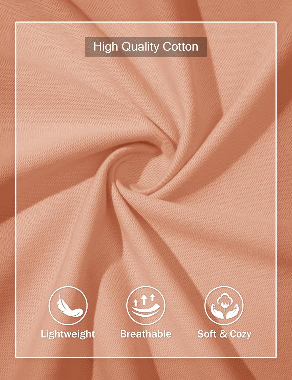 imageMAGCOMSEN Mens Henley Long Sleeve Shirt Cotton Lightweight Tee Shirts Casual Basic Tees with PocketApricot