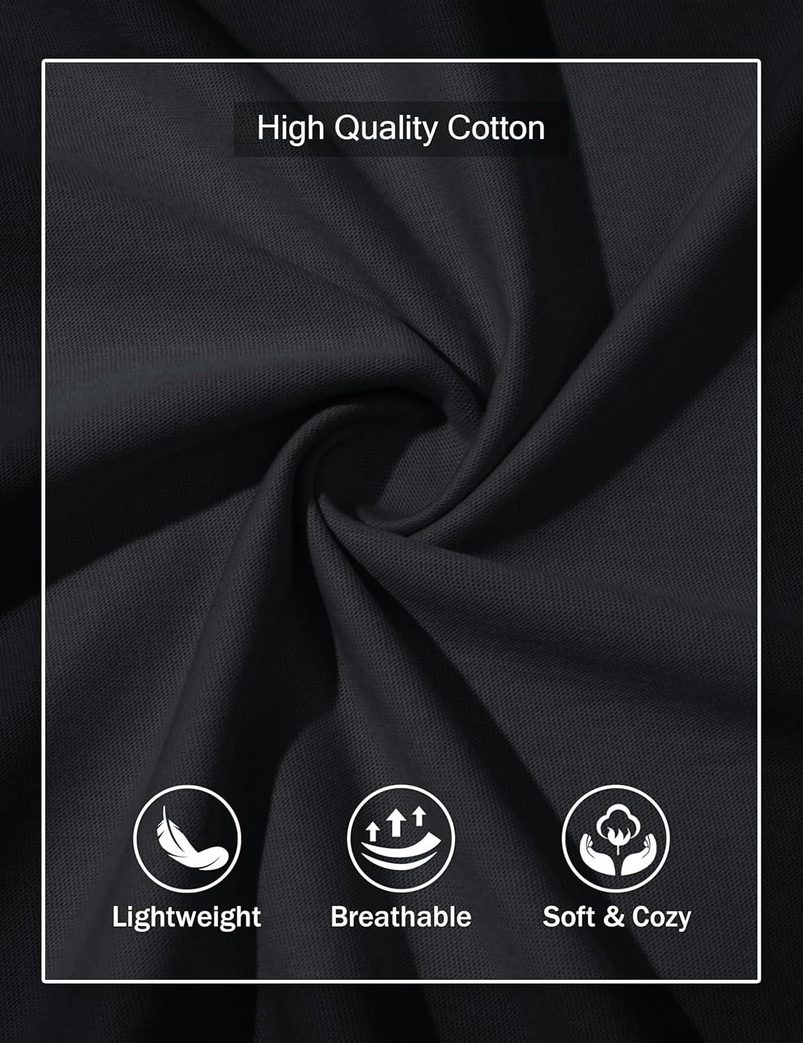 imageMAGCOMSEN Mens Henley Long Sleeve Shirt Cotton Lightweight Tee Shirts Casual Basic Tees with PocketBlack