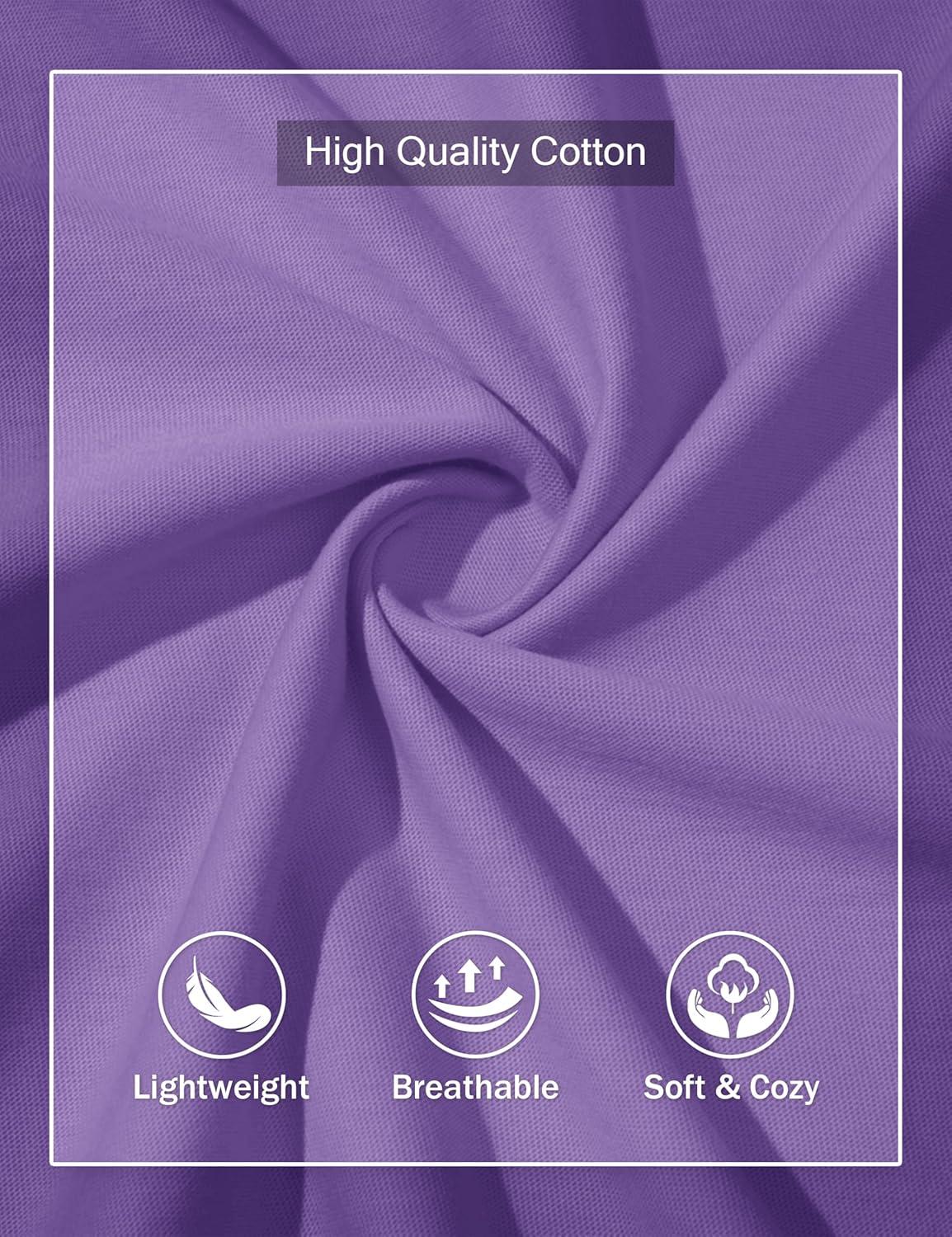 imageMAGCOMSEN Mens Henley Long Sleeve Shirt Cotton Lightweight Tee Shirts Casual Basic Tees with PocketLight Purple