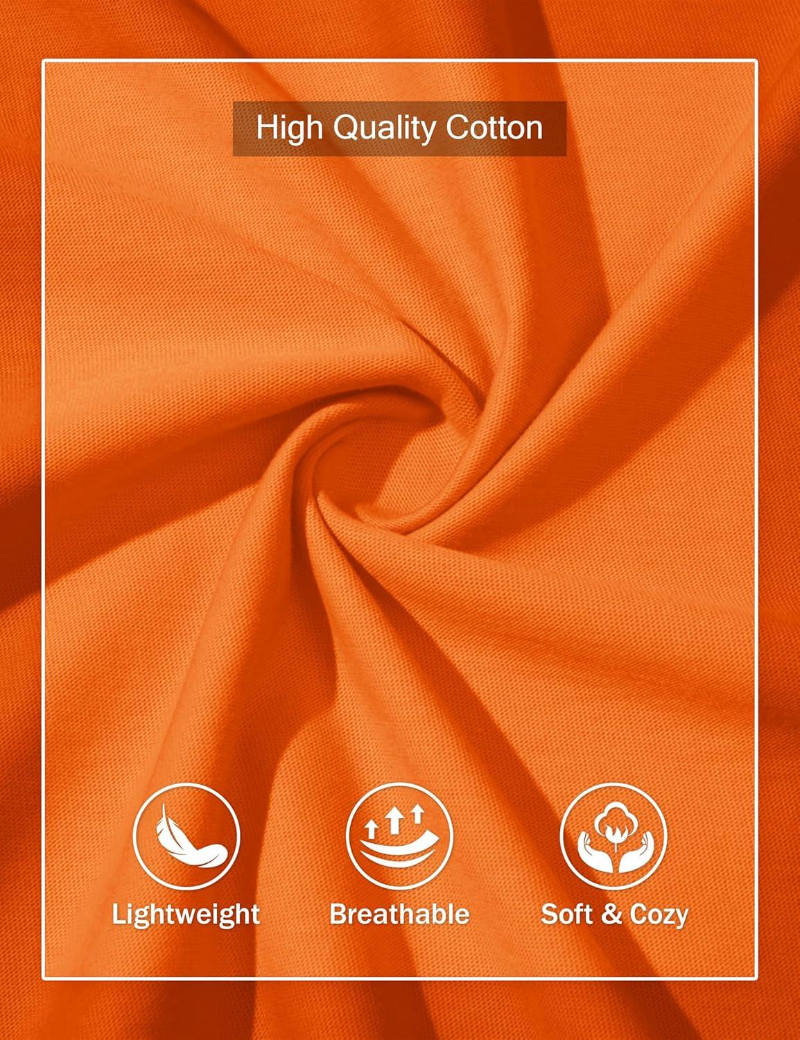 imageMAGCOMSEN Mens Henley Long Sleeve Shirt Cotton Lightweight Tee Shirts Casual Basic Tees with PocketOrange