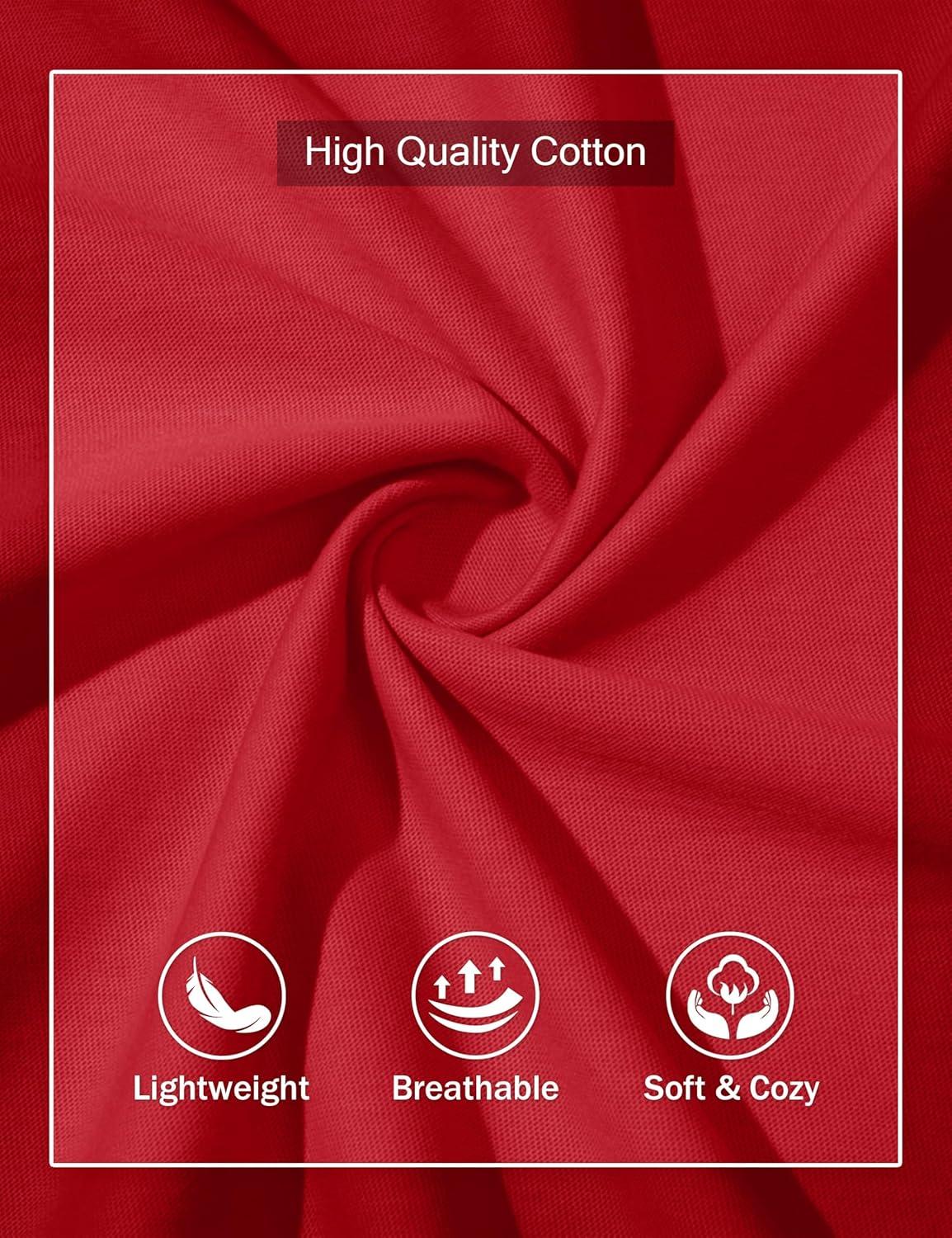 imageMAGCOMSEN Mens Henley Long Sleeve Shirt Cotton Lightweight Tee Shirts Casual Basic Tees with PocketTomato Red