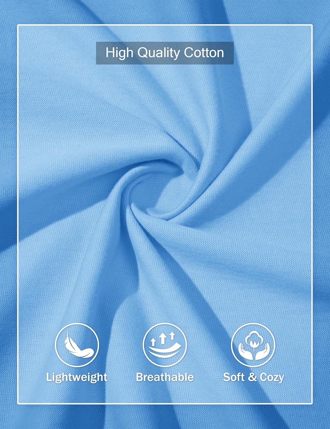 imageMAGCOMSEN Mens Henley Long Sleeve Shirt Cotton Lightweight Tee Shirts Casual Basic Tees with PocketWater Blue