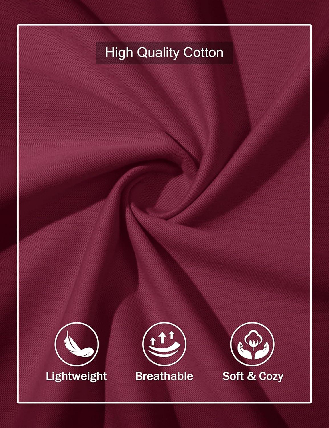 imageMAGCOMSEN Mens Henley Long Sleeve Shirt Cotton Lightweight Tee Shirts Casual Basic Tees with PocketWine Red