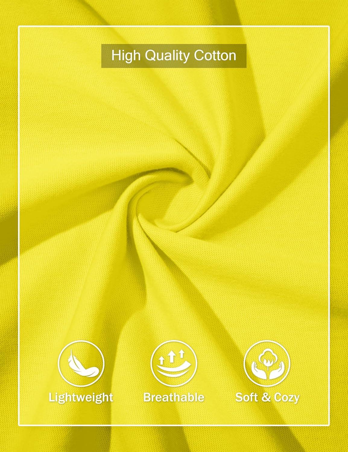 imageMAGCOMSEN Mens Henley Long Sleeve Shirt Cotton Lightweight Tee Shirts Casual Basic Tees with PocketYellow