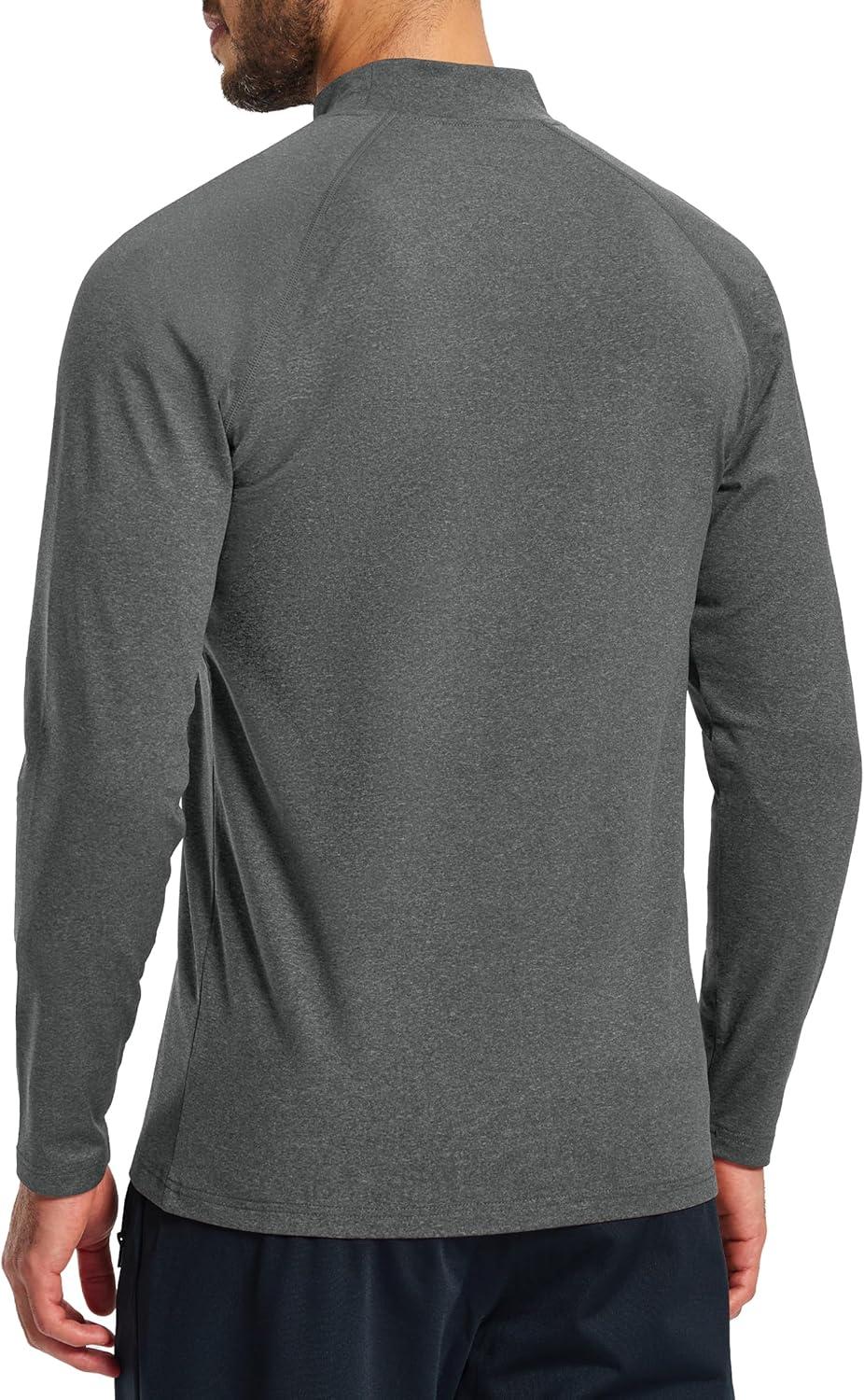 imageMAGCOMSEN Mens Thermal Shirts Long Sleeve Fleece Lined Base Layer Undershirts Athletic Warm Winter Workout TopGray