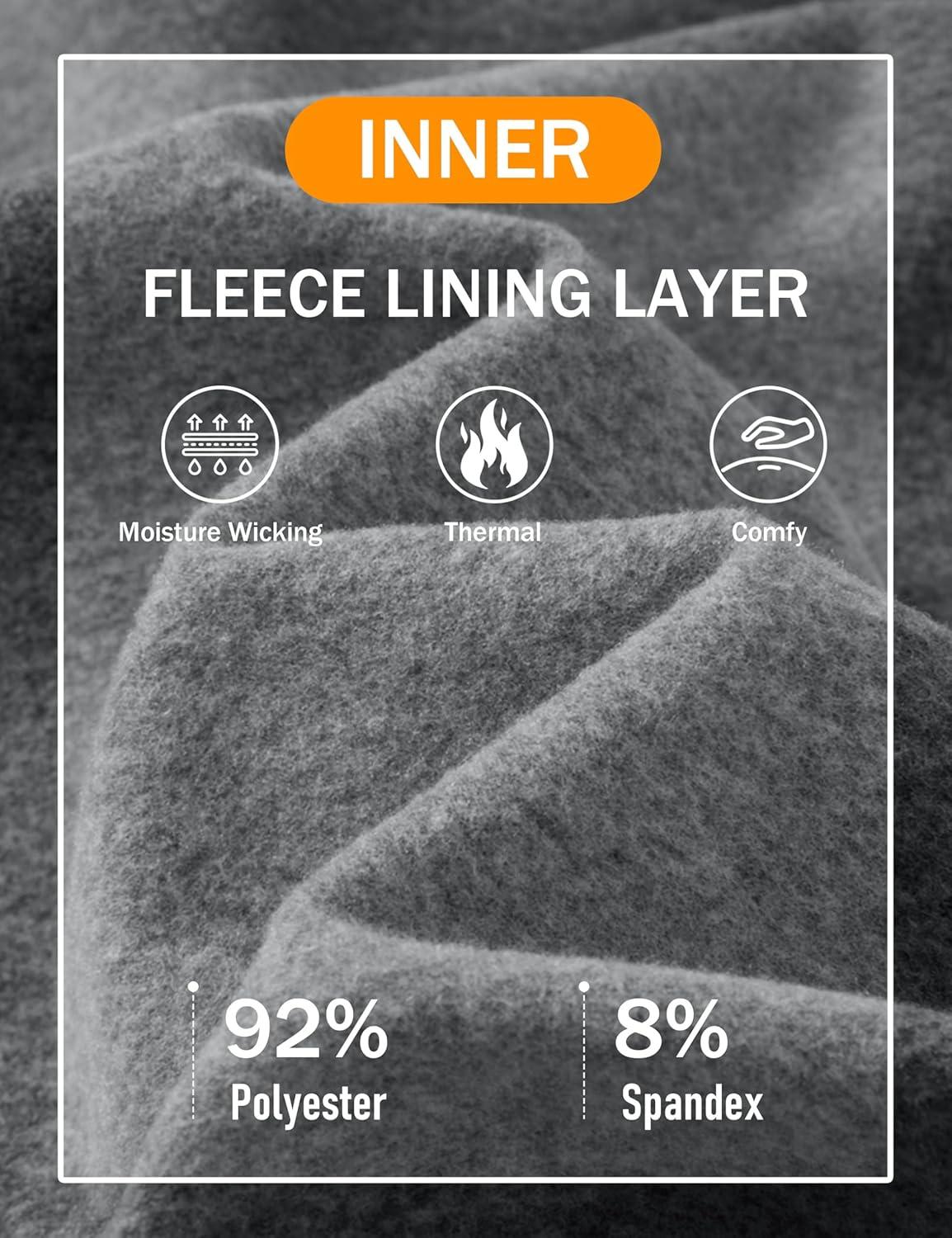 imageMAGCOMSEN Mens Thermal Shirts Long Sleeve Fleece Lined Base Layer Undershirts Athletic Warm Winter Workout TopLight Gray