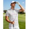 imageMAGCOMSEN Mens Golf Shirt Short Sleeve Dry Fit Moisture Wicking Golf Polos Casual Performance Print Collared Shirt MenColor White