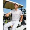 imageMAGCOMSEN Mens Golf Shirt Short Sleeve Dry Fit Moisture Wicking Golf Polos Casual Performance Print Collared Shirt MenColor White