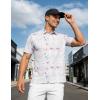 imageMAGCOMSEN Mens Golf Shirt Short Sleeve Dry Fit Moisture Wicking Golf Polos Casual Performance Print Collared Shirt MenColor White