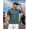 imageMAGCOMSEN Mens Golf Shirt Short Sleeve Dry Fit Moisture Wicking Golf Polos Casual Performance Print Collared Shirt MenDeep Green