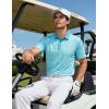 imageMAGCOMSEN Mens Golf Shirt Short Sleeve Dry Fit Moisture Wicking Golf Polos Casual Performance Print Collared Shirt MenLine Blue