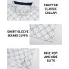 imageMAGCOMSEN Mens Golf Shirt Short Sleeve Dry Fit Moisture Wicking Golf Polos Casual Performance Print Collared Shirt MenPlaid White