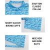 imageMAGCOMSEN Mens Golf Shirt Short Sleeve Dry Fit Moisture Wicking Golf Polos Casual Performance Print Collared Shirt MenWave Blue