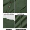 imageMAGCOMSEN Mens Henley Long Sleeve Shirt Cotton Lightweight Tee Shirts Casual Basic Tees with PocketArmy Green