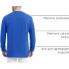 imageMAGCOMSEN Mens Henley Long Sleeve Shirt Cotton Lightweight Tee Shirts Casual Basic Tees with PocketCloor Blue