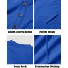 imageMAGCOMSEN Mens Henley Long Sleeve Shirt Cotton Lightweight Tee Shirts Casual Basic Tees with PocketCloor Blue