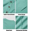 imageMAGCOMSEN Mens Henley Long Sleeve Shirt Cotton Lightweight Tee Shirts Casual Basic Tees with PocketGrey Green