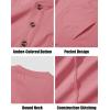 imageMAGCOMSEN Mens Henley Long Sleeve Shirt Cotton Lightweight Tee Shirts Casual Basic Tees with PocketGrey Pink