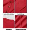 imageMAGCOMSEN Mens Henley Long Sleeve Shirt Cotton Lightweight Tee Shirts Casual Basic Tees with PocketTomato Red
