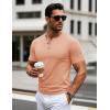 imageMAGCOMSEN Mens Henley Short Sleeve Shirt Cotton Lightweight 3 Button Tops Vintage Casual Summer TShirt Soft FashionApricot