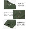 imageMAGCOMSEN Mens Henley Short Sleeve Shirt Cotton Lightweight 3 Button Tops Vintage Casual Summer TShirt Soft FashionArmy Green
