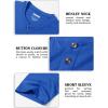imageMAGCOMSEN Mens Henley Short Sleeve Shirt Cotton Lightweight 3 Button Tops Vintage Casual Summer TShirt Soft FashionBright Blue