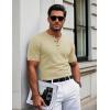imageMAGCOMSEN Mens Henley Short Sleeve Shirt Cotton Lightweight 3 Button Tops Vintage Casual Summer TShirt Soft FashionKhaki