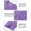 imageMAGCOMSEN Mens Henley Short Sleeve Shirt Cotton Lightweight 3 Button Tops Vintage Casual Summer TShirt Soft FashionLight Purple