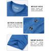 imageMAGCOMSEN Mens Henley Short Sleeve Shirt Cotton Lightweight 3 Button Tops Vintage Casual Summer TShirt Soft FashionSea Blue