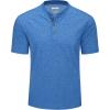 imageMAGCOMSEN Mens Henley Short Sleeve Shirt Cotton Lightweight 3 Button Tops Vintage Casual Summer TShirt Soft FashionSea Blue
