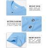 imageMAGCOMSEN Mens Henley Short Sleeve Shirt Cotton Lightweight 3 Button Tops Vintage Casual Summer TShirt Soft FashionWaterfall Blue