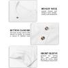imageMAGCOMSEN Mens Henley Short Sleeve Shirt Cotton Lightweight 3 Button Tops Vintage Casual Summer TShirt Soft FashionWhite