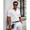 imageMAGCOMSEN Mens Henley Short Sleeve Shirt Cotton Lightweight 3 Button Tops Vintage Casual Summer TShirt Soft FashionWhite