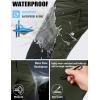 imageMAGCOMSEN Mens Snow Ski Waterproof Pants Winter Fleece Lined Insulated Work Outdoor Hiking Snowboard Pants 4 PocketsArmy Green