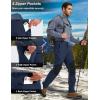 imageMAGCOMSEN Mens Snow Ski Waterproof Pants Winter Fleece Lined Insulated Work Outdoor Hiking Snowboard Pants 4 PocketsNavy Blue