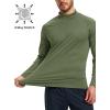 imageMAGCOMSEN Mens Thermal Shirts Long Sleeve Fleece Lined Base Layer Undershirts Athletic Warm Winter Workout TopArmy Green
