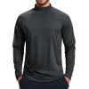 imageMAGCOMSEN Mens Thermal Shirts Long Sleeve Fleece Lined Base Layer Undershirts Athletic Warm Winter Workout TopBlack