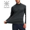 imageMAGCOMSEN Mens Thermal Shirts Long Sleeve Fleece Lined Base Layer Undershirts Athletic Warm Winter Workout TopBlack