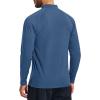 imageMAGCOMSEN Mens Thermal Shirts Long Sleeve Fleece Lined Base Layer Undershirts Athletic Warm Winter Workout TopBlue Grey
